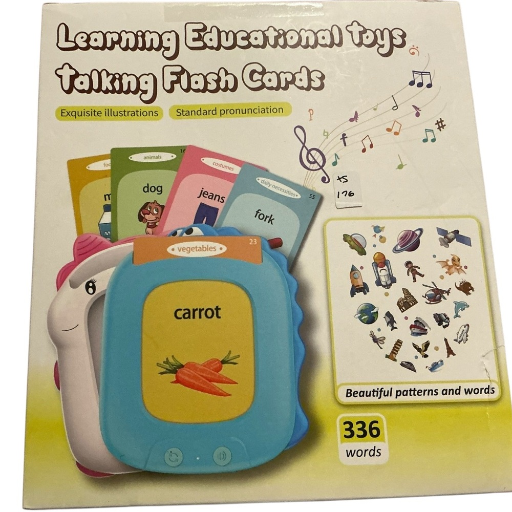 Interactive flash cards. Includes cards for learning words and pronunciation.